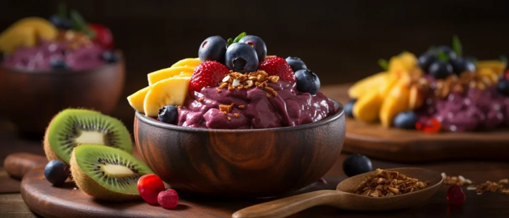 Acai sorbet toppings