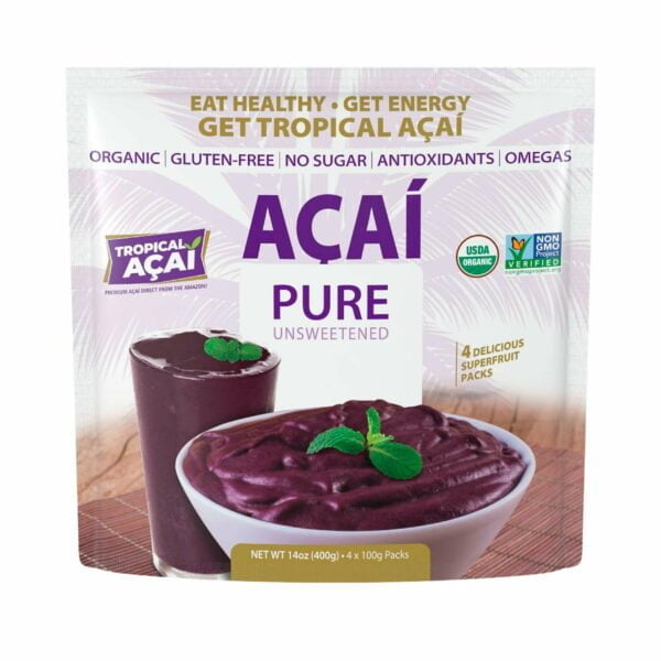 Wholesale Organic Acai pure bags with four packets inside