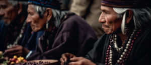 Aztec people eating acai Berries
