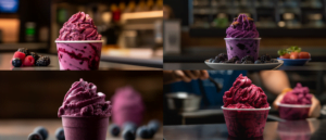 Frozen Acai Treads from An Acai Ice Cream Machine