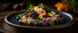 Savory Dish with Shrimp and Acai