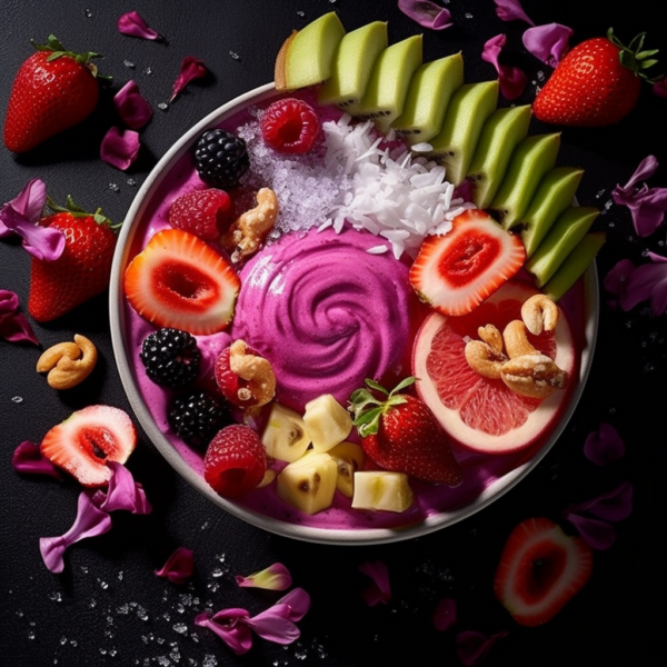 Sunset Bliss Dragon Fruit Delight Pitaya Bowl