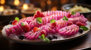 Luxurious Hotel Breakfast Featuring Dragon Fruit
