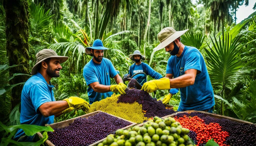 Acai harvesting