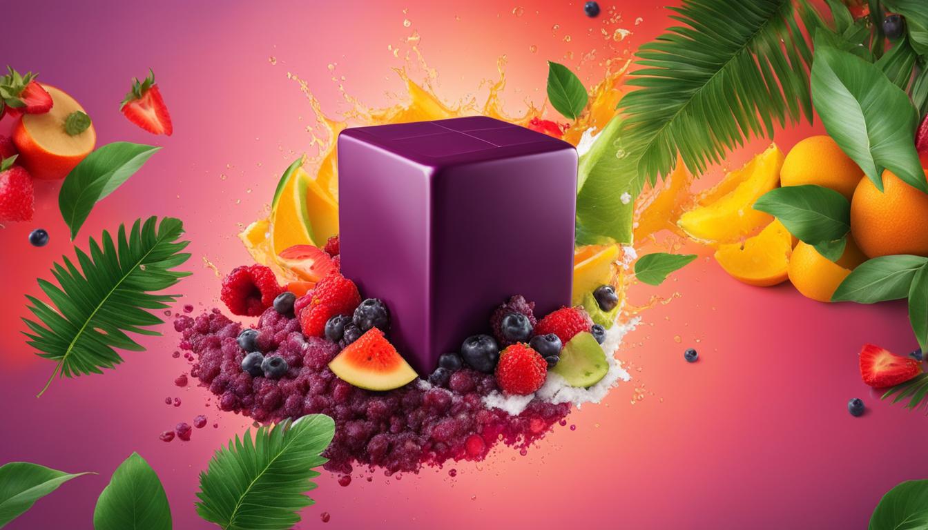 Acai mix blender cubes