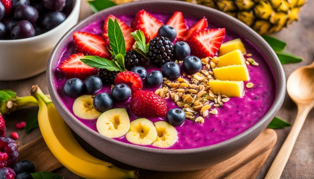 acai pitaya smoothie bowls