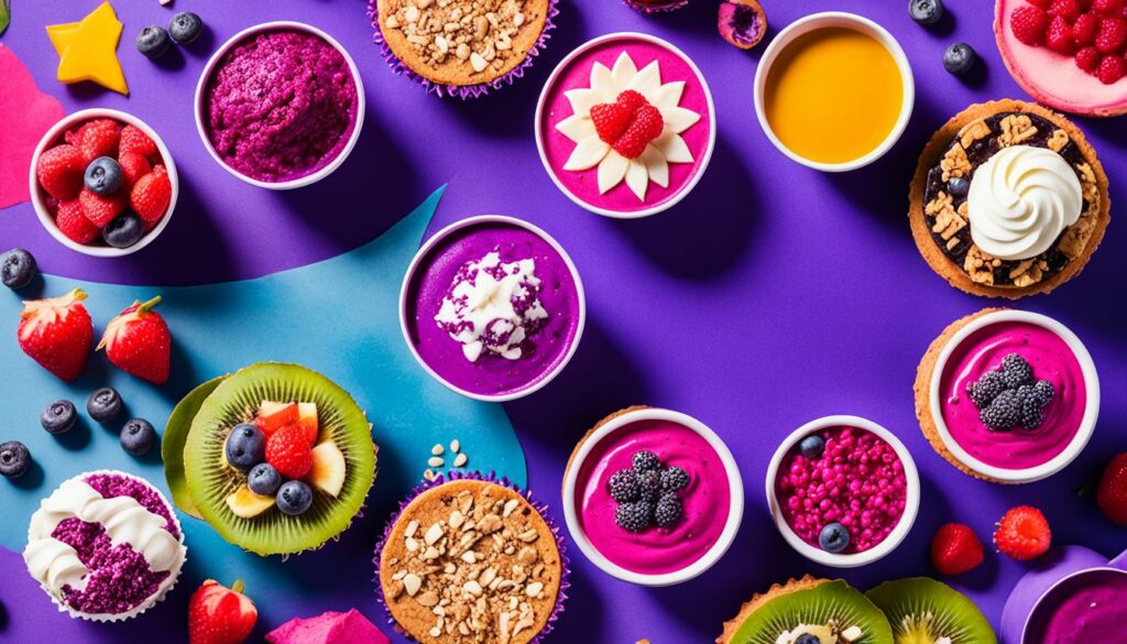 acai and pitaya in baking and desserts