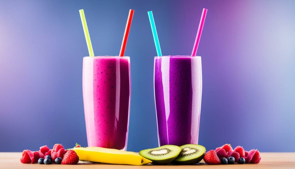 acai and pitaya smoothies