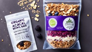 organic acai bowl in a bag