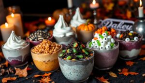 Halloween buffet acai bowl toppings