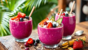 Pitaya smoothie bowls