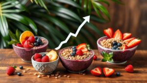 serving tropical acai
