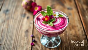 vegan pitaya mousse