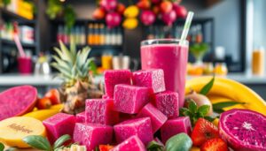 pitaya puree cubes