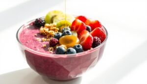 Vegan acai breakfast bowl