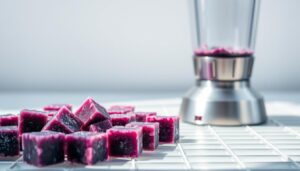 Acai blender cubes for operational efficiency