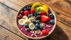 Acai bowl with fresh toppings
