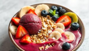 Acai bowl with fresh toppings
