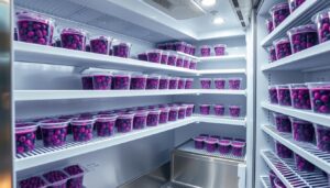 Freezer organization for high quality acai