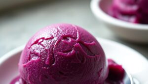 Premium acai sorbet texture