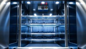 Professional freezer system for acai storage