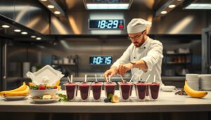 Time management for acai sorbet preparation