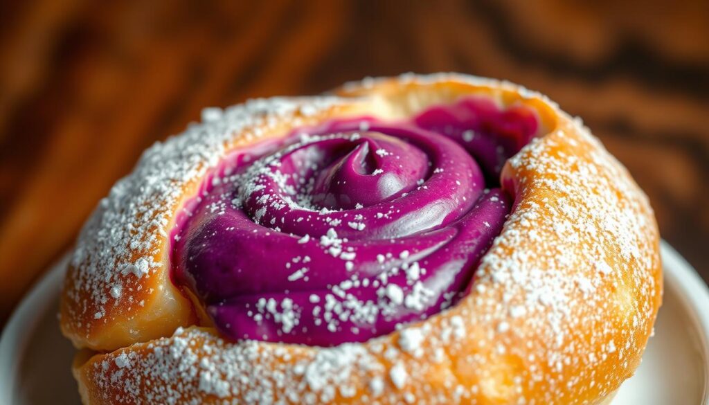 acai swirled Easter bread with premium acai puree