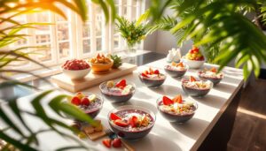 high quality acai bowl bar setup