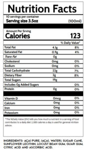 Nutrition Aseptic Liquid Acai