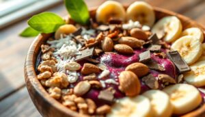 organic acai chocolate bowl ingredients