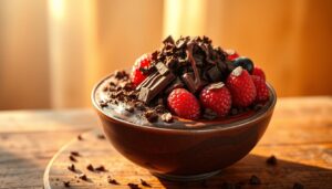 premium acai chocolate bowl preparation