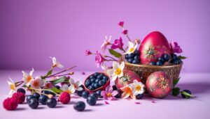premium acai color palette for Easter decor