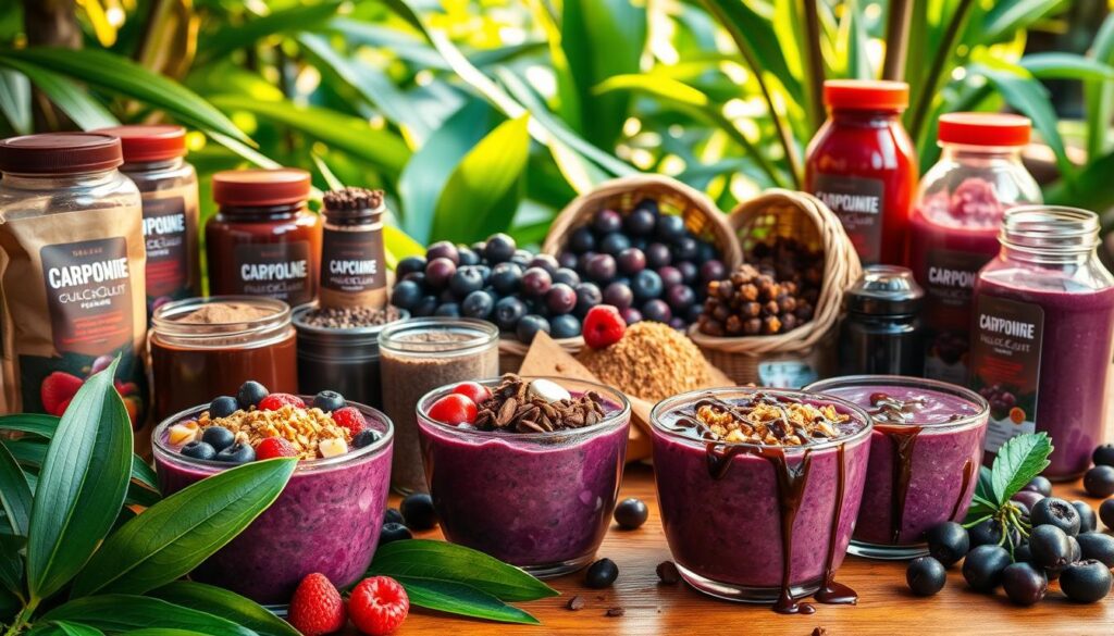 premium acai products for chocolate bowls