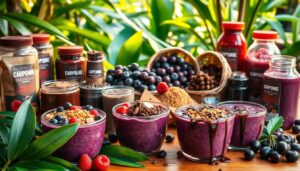 premium acai products for chocolate bowls