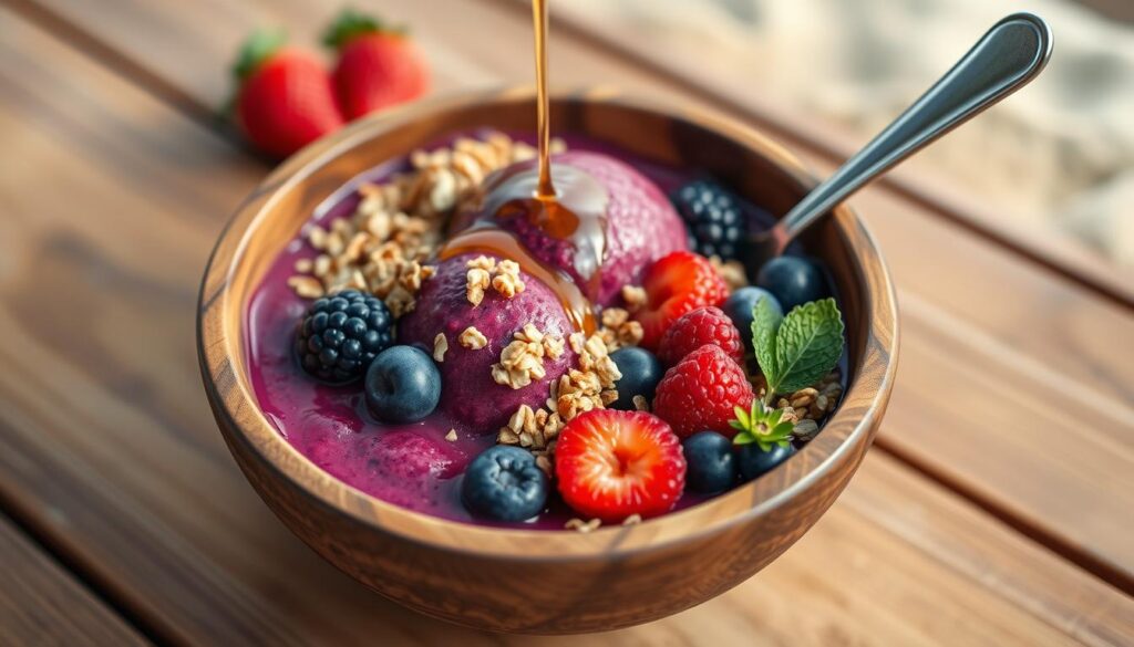 açaí bowl presentation