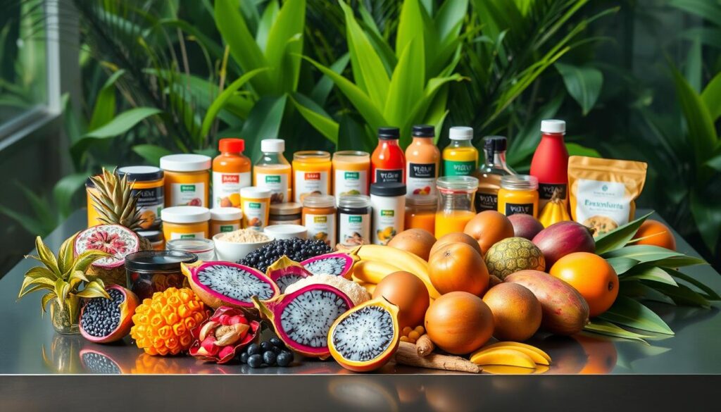diverse tropical product range