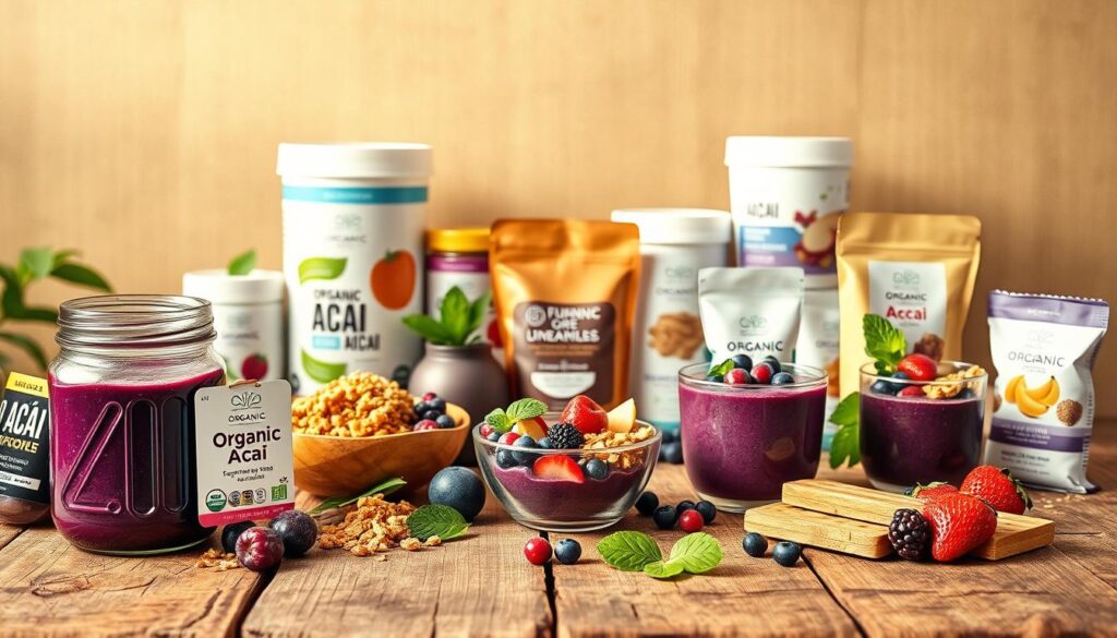 organic açaí product range