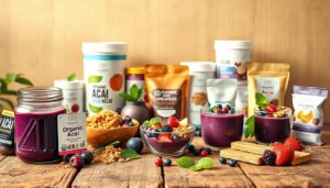 organic açaí product range